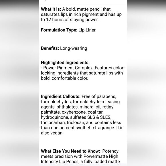 NARS Cosmetics PowerMatte High Intensity Lip Pencil - Picture 8 of 9